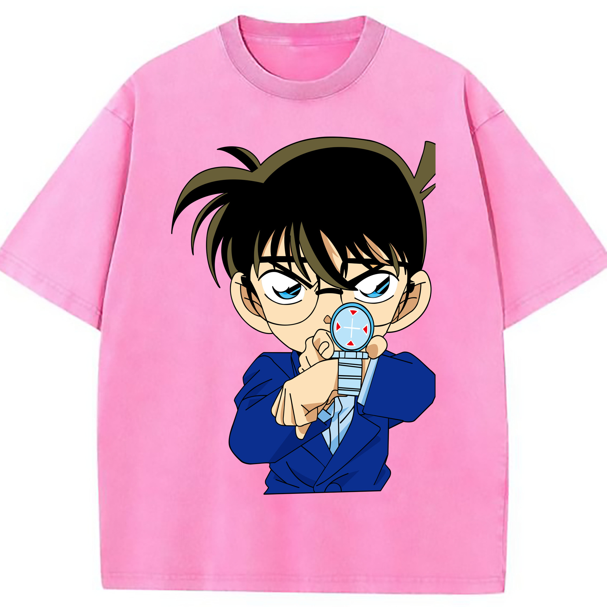 （画像用） 名探偵コナン 江戸川 コナン Detective Conan Conan Edogawa 綿100% ヴィンテージ風 半袖Tシャツ（フロントプリント）